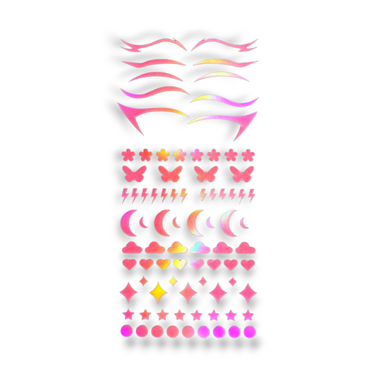 HOLO EYES self adhesive UV eye stickers - Pink