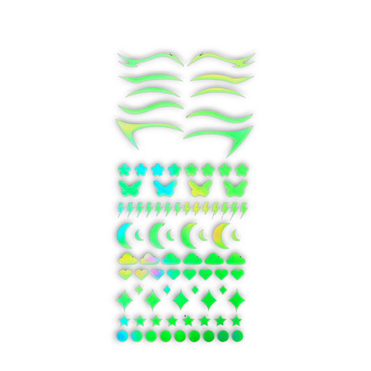 HOLO EYES self adhesive UV eye stickers - Green